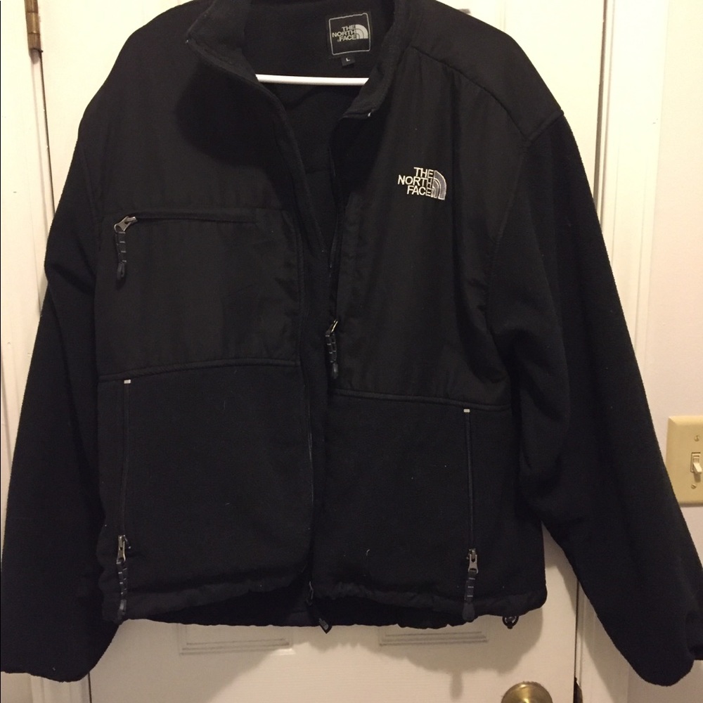 The North Face black fleece zip up jacket